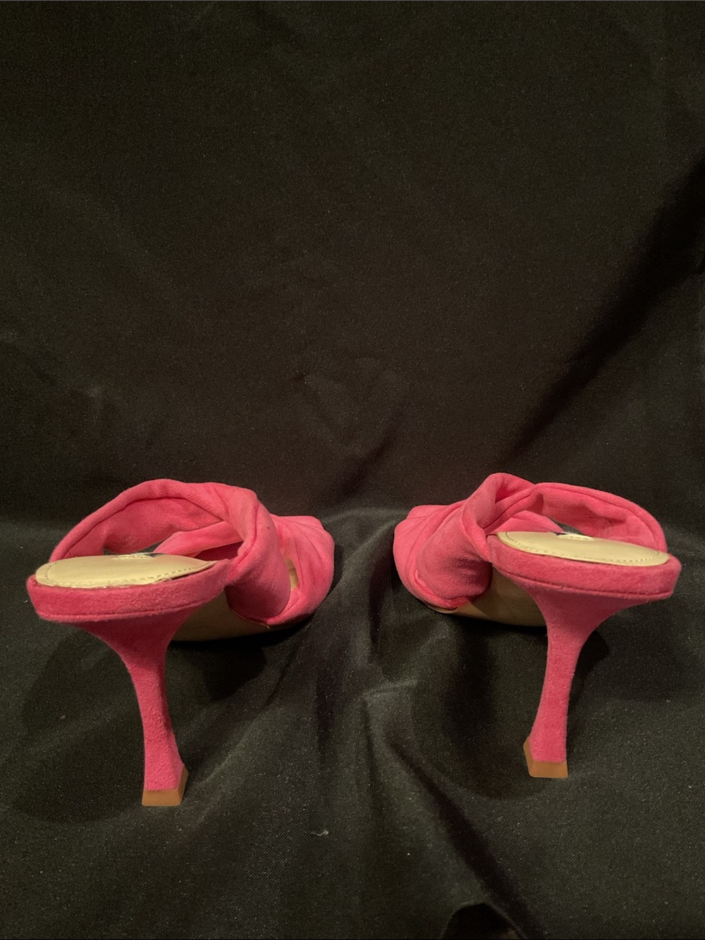 Nine West Hot Pink Twisted Strap Slide Mules - Picture 3 of 4